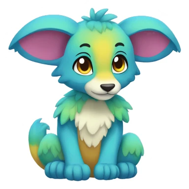colorful anthro fursona Fakemon sticker