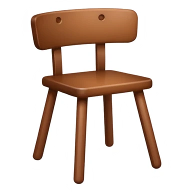 Wooden chair with on three legs sticker
