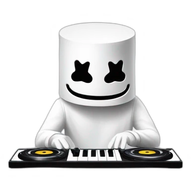 DJ marshmello playing music sticker