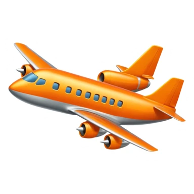 Orange plane taking off to the right side sticker