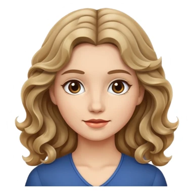 Menina do cabelo loiro escuro ondulado  sticker