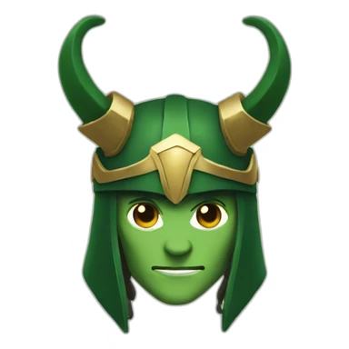 loki with horned helmet sticker