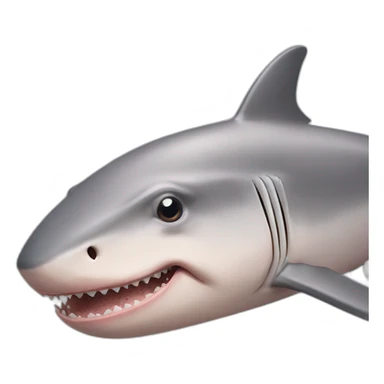 Shark site head of pig sticker