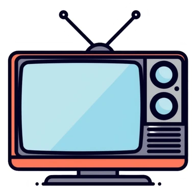 Television and computer screen together sticker