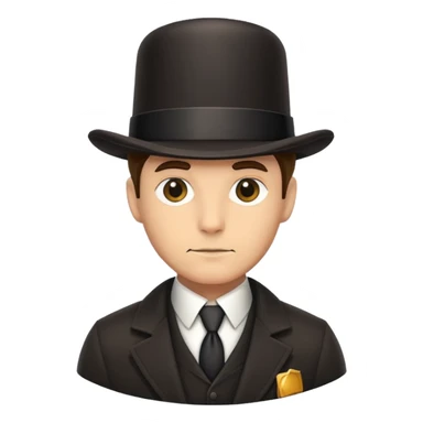 Detective with a tophat sticker