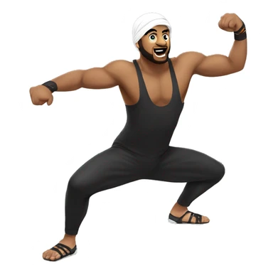 A muslim doing a wwe wrestling move sticker