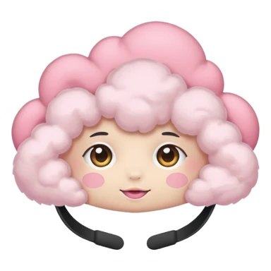 Pink cloud headband sticker
