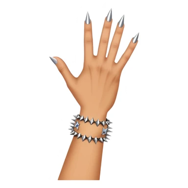 Rockstar hand with spiked bracelet sticker