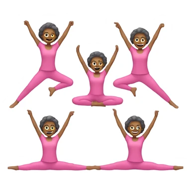 Middle aged lady wearing pink doing the splits sticker