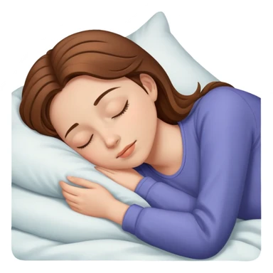 brownish hair fair skin girl sleeping sticker