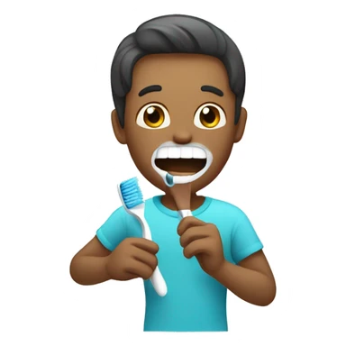 brushing teeth sticker