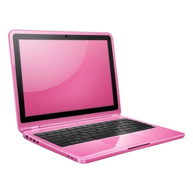 pink laptop computer iOS style sticker