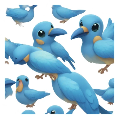 baby blu bird sticker