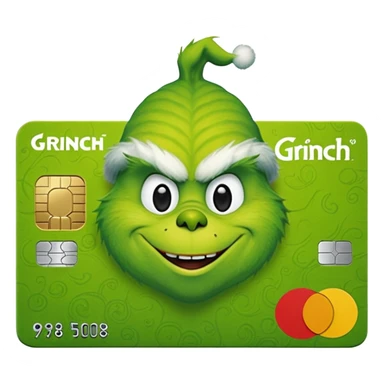 Grinch Credit Card sticker