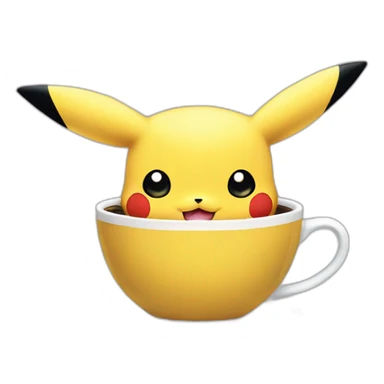Pikachu buvant un Bublé tea sticker