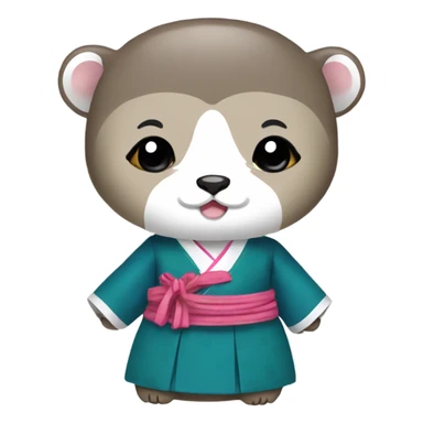 an otter wear hanbok sticker