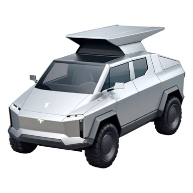 Tesla Cybertruck - Tesla (Model Year: 2022) (Iconic colour: Silver) sticker