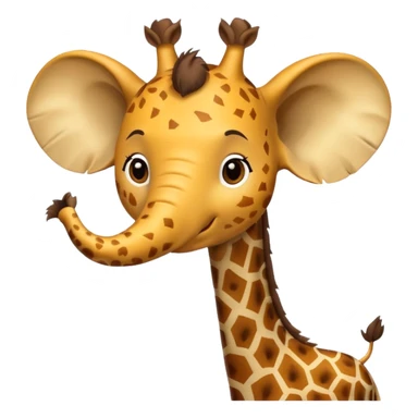 Elephant mixed whith giraffe  sticker