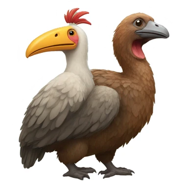 an European bear and a Mauritius dodo  sticker