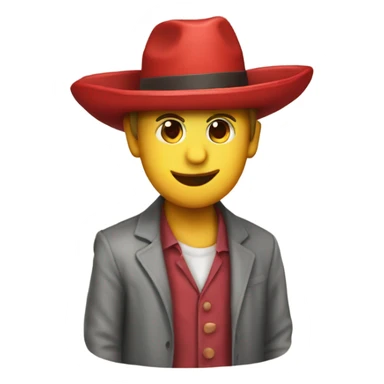 Peeri color cafe con sombrero rojo sticker