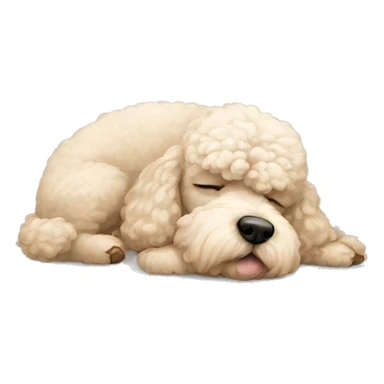 Sleeping poodle sticker