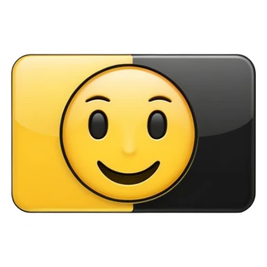 a sleek black yellow card sticker