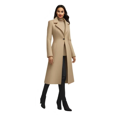 elegant beige coat  sticker