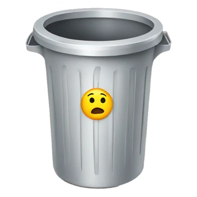 Emoji in trashcan sticker