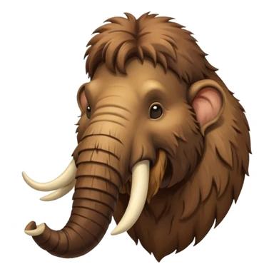 smiling mammoth head sticker