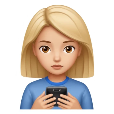 girl look at phone sticker