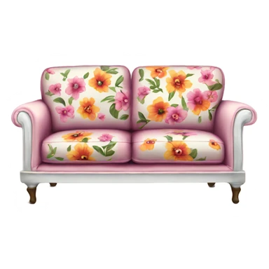 eighties floral sofa sticker