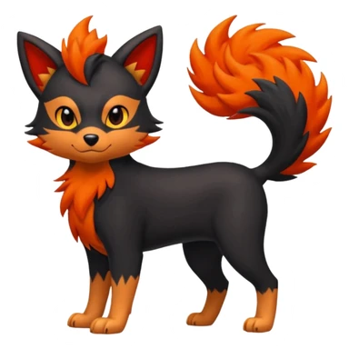 Zorua-Houndour-Litten-Fakémon-hybrid-creature (full body)  sticker