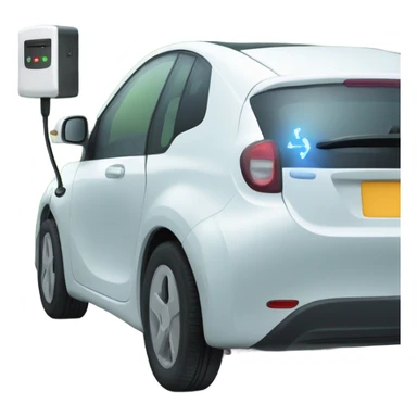 voiture électrique en charge sticker