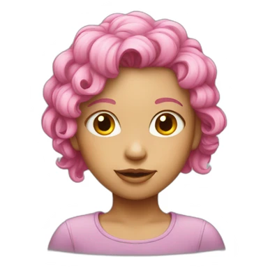 pink-haired girl sticker