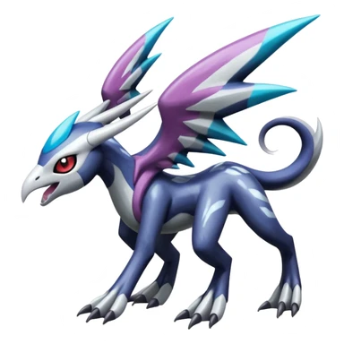 Colorful Shiny Edgy Cool Badass Painted Splashed Exotic Meloetta-Palkia-Dialga-Darkrai-Fakémon-creature-hybrid sticker