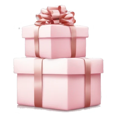Light pink Christmas gifts under a white Christmas tree  sticker