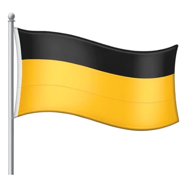 3 stripe horizontal flag with the colors in order Yellow, white and black sticker