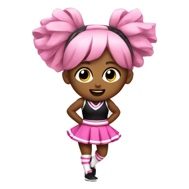 pink and black cheerleading  sticker