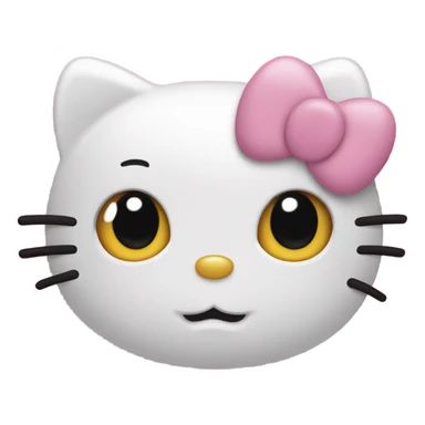 Hello kitty with heart eyes sticker