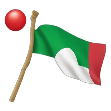 le drapeau de Madagascar avec des cœur partout sticker