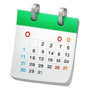 A Calendar with a big 00 sticker