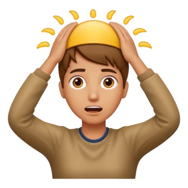 hands on head surprised sticker