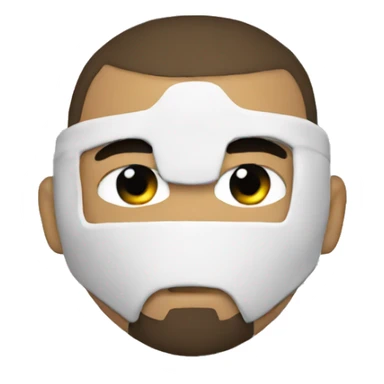 mma fighter hiding his face sticker