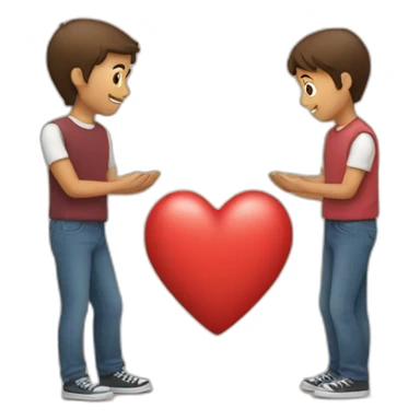 Deux mains qui font un coeur sticker