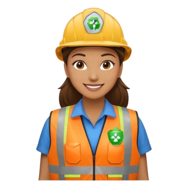 women, Waste Management, safety vest sticker