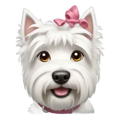  a white westin dog girl sticker