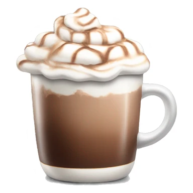 Hot chocolate with whipped cream and marshmallows  sticker