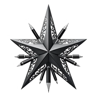 star drawn with fountain pen sticker