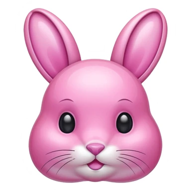 crystal bunny pink sticker
