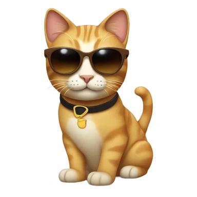 Cat with sunglasses sticker